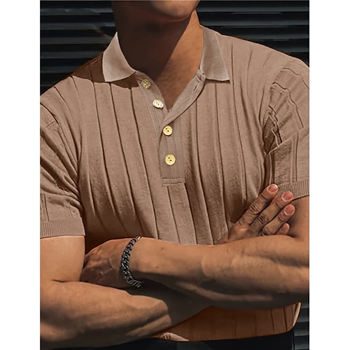 

Per uomo Camicia Henley T-shirt Liscio Striscia di fossa Henley Strada Da mare Maniche corte Pulsante Abbigliamento Di tendenza Originale Essenziale