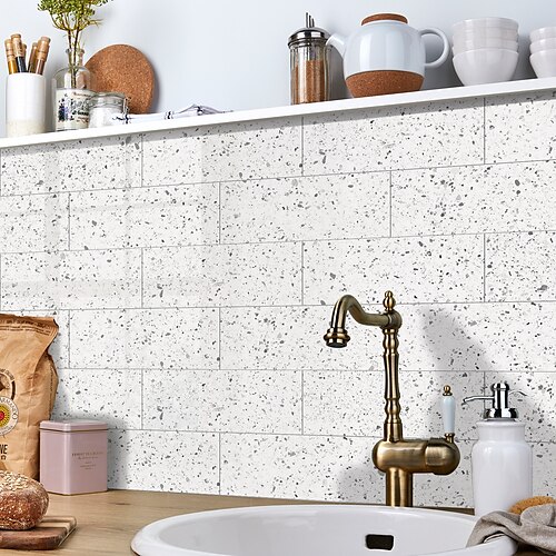 

Adhesivo de pared de espuma de 10cm x 30cm, decoración de pared de baño y cocina, adhesivo de azulejo de cristal grueso, adhesivo impermeable autoadhesivo para el hogar, 4 pulgadas x 12