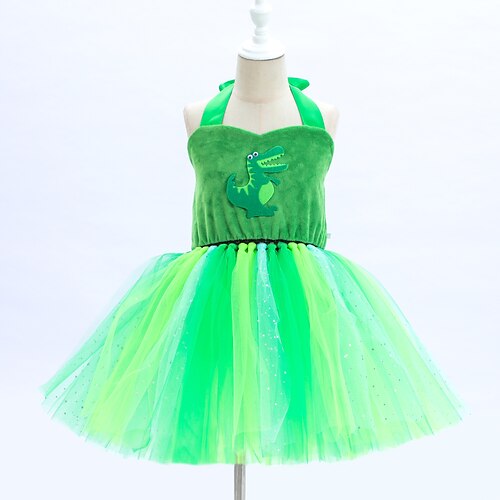 

Animal Vestidos Traje de cosplay Disfraz de animales Niños Chica Cosplay Casual Festival / Vacaciones Organdí Coral Velve Verde Trébol Fácil Traje carnaval