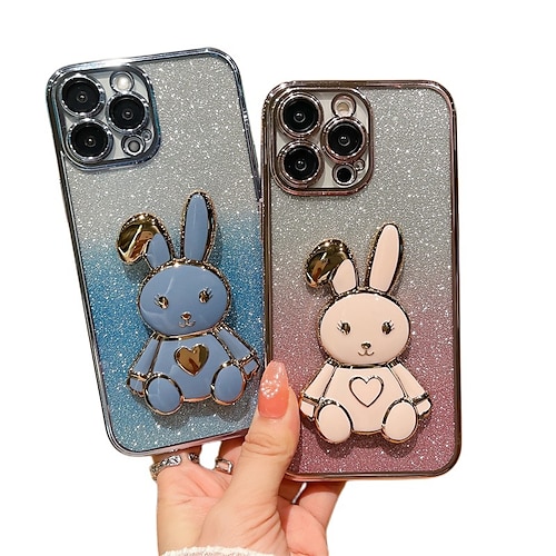 

teléfono Funda Para Apple Serie Clásica iPhone 14 Pro Max Plus 13 12 11 Mini X XR XS 8 7 con Soporte Conejo TPU