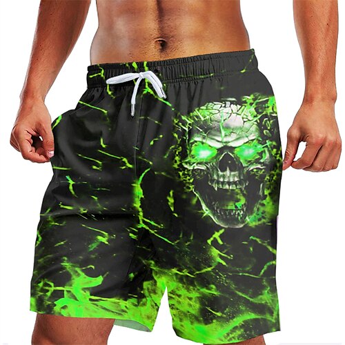 

Per uomo Boxer da mare Pantaloncini da mare Boxer da surf Pantaloni A cordoncino Con tasche Nuoto Surf Spiaggia Sport acquatici Con stampe Estate Primavera