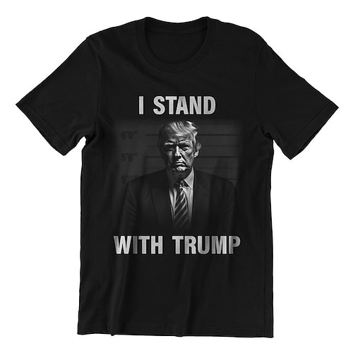 

Per uomo maglietta Magliette grafiche Stampe astratte Divertente Umano Girocollo Abbigliamento Stampa a caldo Esterno Strada Manica corta Stampa Originale Maglietta Trump