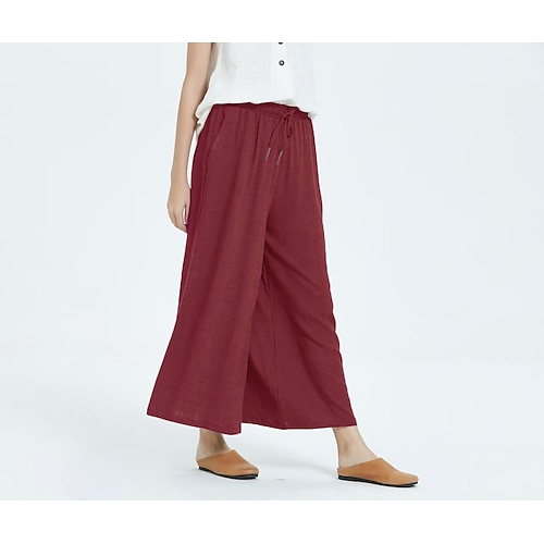 

Per donna A zampa pantaloncini capri Simillino Nero Vino Blu Informale Casual / quotidiano Tasche Alla caviglia Traspirante Tinta unica S M L XL 2XL