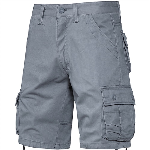 

Herre Shorts med lommer Shorts Bermuda shorts Lomme Vanlig Komfort Åndbart udendørs Daglig I-byen-tøj Afslappet Stor og høj Mørkebrun Sort