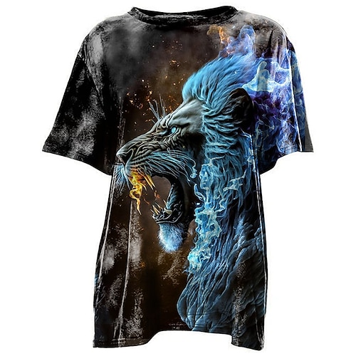 

Per uomo maglietta Pop art Animali Girocollo Abbigliamento Stampa 3D Esterno Giornaliero Manica corta Stampa Di tendenza Originale Vintage