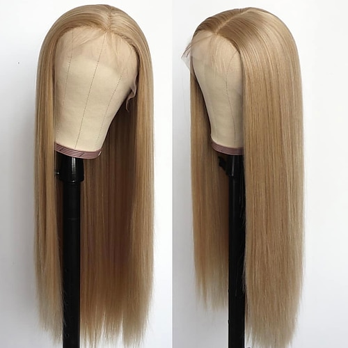 

Blonde Natural Straight Synthetic Lace Front Wig for Women Glueless Heat Resistant Fiber Glonden Blonde Lace Front Wig