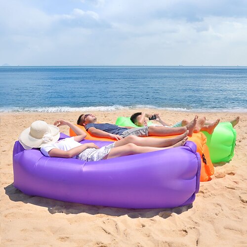 

Outdoor Lazy Person Inflatable Sofa Tiktok Inflatable Bed Portable Air Sleeping Bag Single Folding Camping Air Cushion