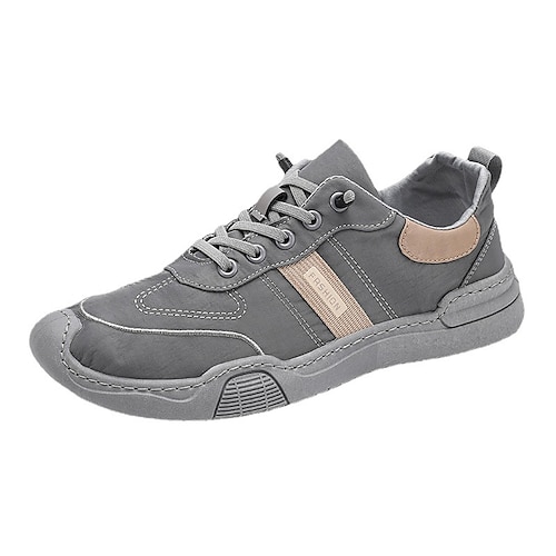 

Hombre Zapatillas de deporte Zapatos Confort Casual Exterior Diario Zapatos de Paseo Tela Transpirable Color Caquí Gris Verano