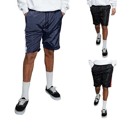 

Men's Shorts Casual Shorts Pocket Stripe Comfort Breathable Outdoor Daily Going out Fashion Streetwear White Red