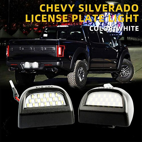 

2PCs Car License Number Plate Light Led Auto Boot Light For Chevrolet Silverado Car Accessories