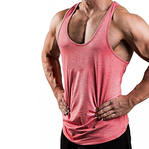 

Herre Singleter Vest topp Underskjorte Racerback tanktopper Ermeløs skjorte عادي U-hals Sport & Utendørs Feriereise Ermeløs Klær Mote Daglig Sport Muskel