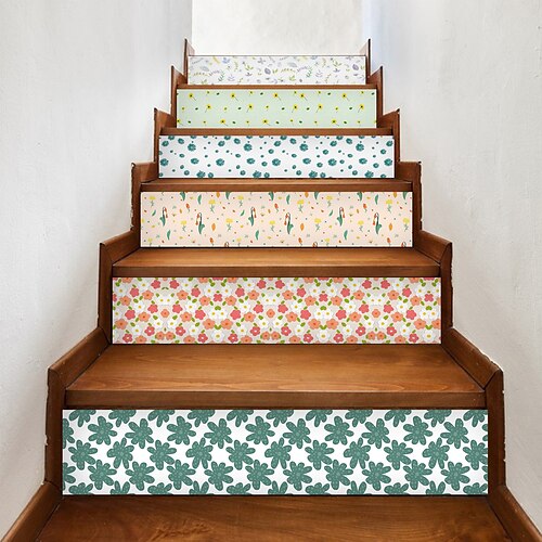

6 stücke 18x100 cm kreative 3d treppe aufkleber diy dekoration hause aufkleber wasserdichte wandaufkleber