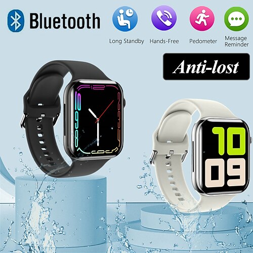 

Watch8 Smart Watch 1.9 inch Fitness Running Temperature Monitoring Pedometer Call Reminder Compatible with Android iOS Women Men Long Standby Hands-Free Calls Waterproof IP67