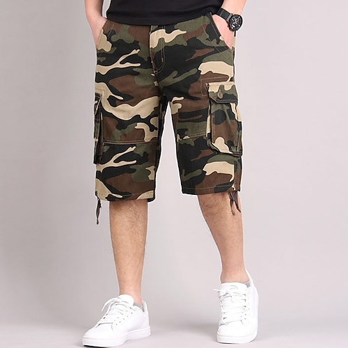 

Herren Cargo Shorts Kurze Hosen Shorts Kurze Hosen Bermudas Tasche Tarnfarben Komfort Atmungsaktiv Outdoor Täglich Ausgehen Brautkleider schlicht Groß und hoch Schwarz Weiß