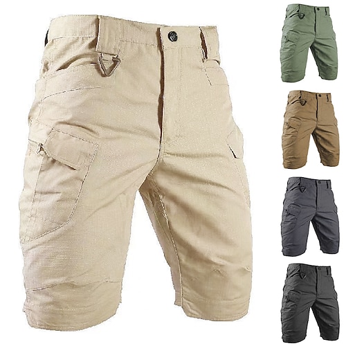 

Men's Cargo Shorts Hiking Shorts Tactical Shorts Military Summer Outdoor Ripstop Breathable Quick Dry Lightweight Shorts Bottoms Knee Length Green Black Camping / Hiking / Caving S M L XL 2XL