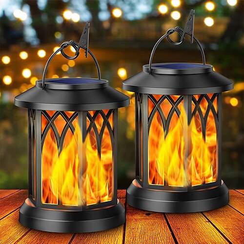 

Solar LED Flame Lights Portable Lantern Outdoor Courtyard Lawn Decoration Waterproof Wall Light Solar Landscape Lamp