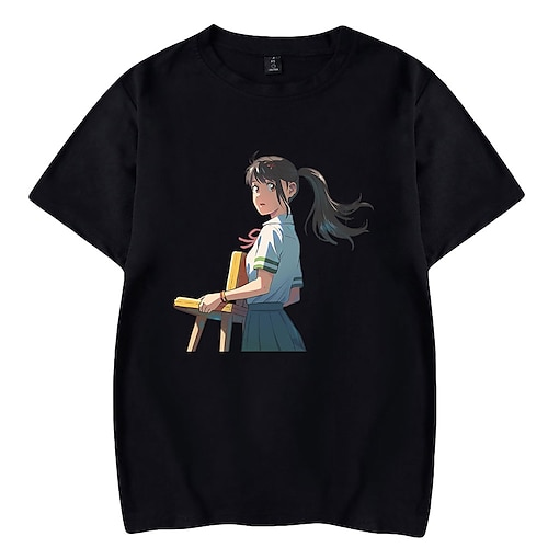 

Suzume No Tojimari Suzume Iwato T-Shirt Estampado Estilo callejero Camiseta Para Hombre Mujer Unisexo Adulto Estampado en caliente 100% algodón Casual Diario