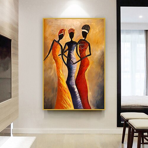 

Abstract Indian Portrait Oil Paintings On Canvas Art Handpainted Pretty Girl Wall Art Pictures Home Wall Decoration