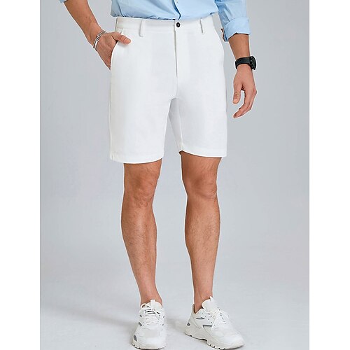 

Herren Shorts Kurze Hosen Chino Bermuda Shorts Bermudas Tasche Glatt Komfort Atmungsaktiv Outdoor Täglich Ausgehen Baumwollmischung Brautkleider schlicht Weiß