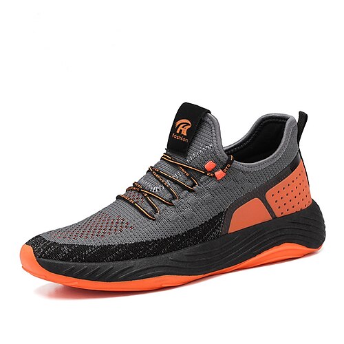 

Per uomo Scarpe da ginnastica Scarpe Flyknit Informale Giornaliero Tessitura volante Traspirante Giallo Arancione Cachi Estate Primavera