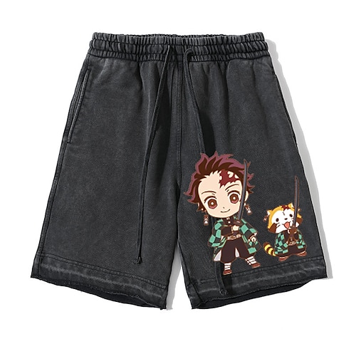 

Uccisore di demoni Kamado Nezuko Agatsuma Zenitsu Kamado Tanjiro Pantaloncini Pantaloncini da spiaggia Manga Grafica Stile di strada Pantaloncini Per Per uomo Per donna Unisex Per adulto Stampa a