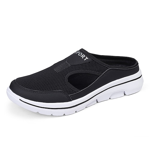 

Hombre Zuecos y pantuflas Zapatos Confort Suelos ligeros Tallas Grandes Deportivo Casual Diario Flying Weaving Transpirable Gris oscuro Negro Blanco Verano Primavera