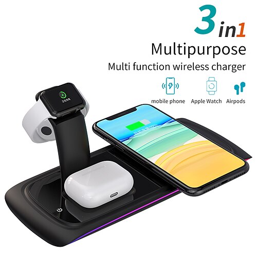 

3 IN 1 Magnetic Wireless Chargers For iPhone 14 Pro Max Airpods Pro Magsafe Charger for iPhone 13 12 Pro Max Apple Watch Charger