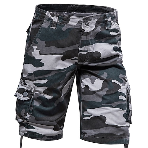 

Homme Short Cargo Short Bermuda Poche Camouflage Confort Respirable Extérieur du quotidien Sortie Décontractées Grand et grand Noir Blanche