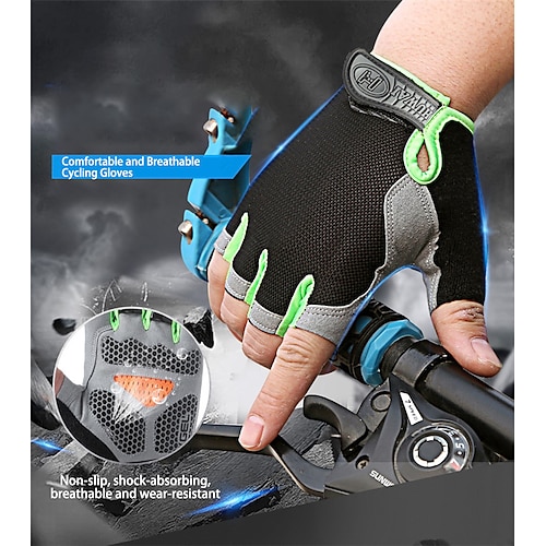 

filet papillon gants demi-doigts printemps et été sports de plein air protection solaire gants de fitness gants de cyclisme respirants antidérapants