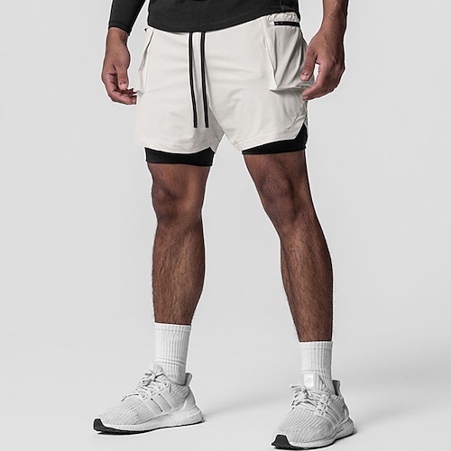 

Men's Athletic Shorts Shorts Running Shorts Casual Shorts Pocket Plain Comfort Breathable Outdoor Daily Going out Fashion Streetwear Black White