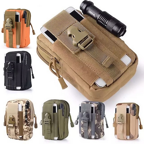 

Riñoneras Mochila táctica militar Transpirable Listo para vestir Multifuncional Duradero Al aire libre Caza Senderismo Cámping Militar Nailon ACU color CP color camuflaje selva