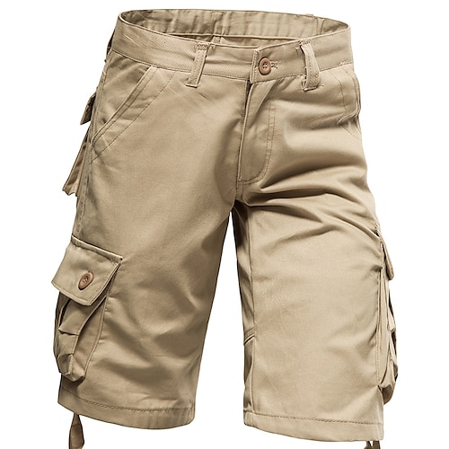 

Homme Short Cargo Short Bermuda Poche Plein Confort Respirable Extérieur du quotidien Sortie Décontractées Grand et grand Marron Sapin Noir