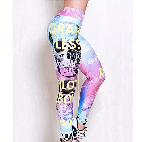 

Per donna Leggings per lo yoga Fasciante in vita Sollevamento dei glutei Vita alta Yoga Fitness Allenamento in palestra Pantaloni Pop art Rosa Rosso Viola Elastene Gli sport Abbigliamento sportivo