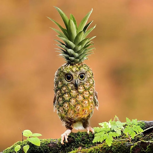 

ananas ugle indretning, sjov harpiks kunst figur skulptur, finurlig hjemme nisse ornament, sød ugle statue til balkon, værfter, have, kontor, havegaver til forældre