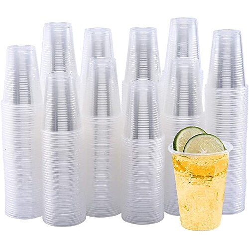 Beverage Drinkware 500ml Disposable Plastic Cup Transparent Juice