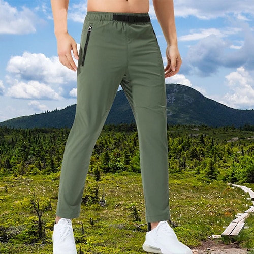 

Per uomo Pantaloni da escursione Esterno Ripstop Traspirante Comodo Resistenza all'usura Pantaloni della tuta Pantaloni Vita elastica Tasca con cerniera Nero Verde Elastene Campeggio e hiking Corsa