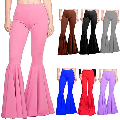 

Schlaghose Hose Yogahose 1970er Disco y2k Barbiecore Damen Retro Vintage Casual Daily Hose