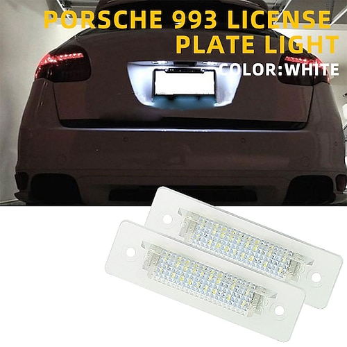 

2 uds lámpara de luz de placa de matrícula led para porsche canbus sin errores blanco led número de placa de matrícula kits de lámpara de luz