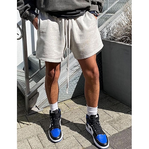 

Homens calções atléticos Shorts ativos Shorts de moletom Calção Bolsos Tecido Conforto Respirável Ao ar livre Diário Para Noite Moda Roupa de rua Preto Branco