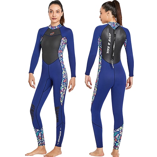 

Dive&Sail Per donna Muta in Neoprene 3mm Neoprene SCR Mute da immersione Tenere al caldo Protezione solare UV Media elasticità Manica lunga Integrale Zíper Traseiro - Immersioni Surf Snorkeling Sport