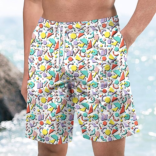 

Herre Badeshorts Lettvekt Hurtigtørkende Surfeshorts Bunner Surfing Strand Ruter Gradert Trykket Sommer Vår