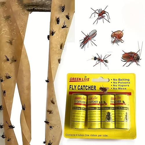 16pk Sticky Fly Papers for Indoors & Outdoor - Safe and Effective