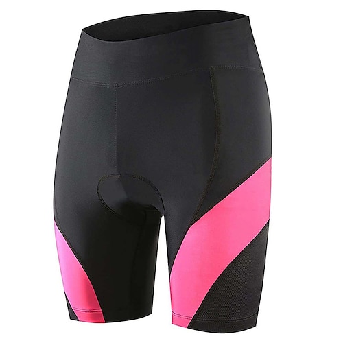 

21Grams Dame Cykelshorts Cykel Forede shorts Underdele Bjerg Cykling Vej Cykling Sport Patchwork 3D Måtte Åndbart Svedtransporende Hurtigtørrende Lilla Lys pink Spandex Tøj Cykeltøj