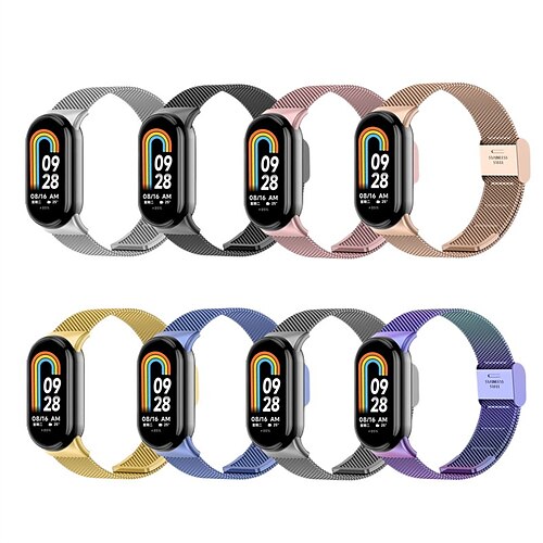 

Correa de Smartwatch Compatible con Xiaomi mi banda 8 Reloj inteligente Correa Lujo Ajustable Bucle en solitario Correa Milanesa Reemplazo Pulsera