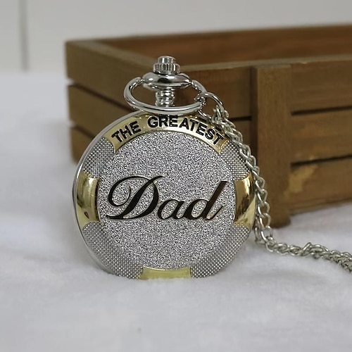 

Men's Retro Vintage Pocket Watch with Chain Digital Dial Fashion Casual Silver Pocket Watch Necklace For Father's Day Gift