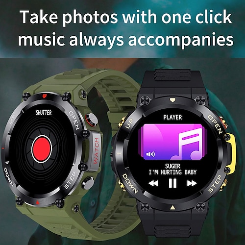 

696 AK45 Relógio inteligente 1.32 polegada Relógio inteligente Bluetooth Podômetro Aviso de Chamada Monitor de Sono Compatível com Android iOS Masculino Chamadas com Mão Livre Lembrete de Mensagem