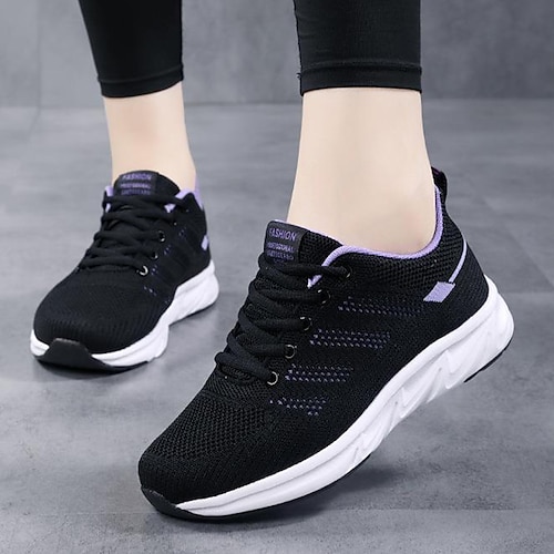 

Per donna Scarpe da ginnastica Scarpe da corsa Scarpe sportive Ammortizzamento Traspirante Leggero Morbido Antiscivolo Corsa Jogging A maglia Estate Primavera Nero Viola Rosso rosa