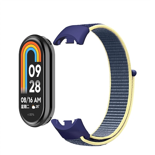 

Pulseira de Smartwatch Compatível com Xiaomi Mi Band 8 Relógio inteligente Alça Ajustável Respirável Loop Solo circuito esportivo Substituição Pulseira