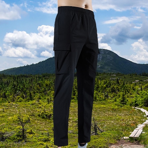 

Herre Cargo-bukser Trekkingbukser Udendørs Løstsiddende Åndbart Blød Hurtigtørrende Strækkende Joggingbukser Underdele Snørelukning Sort militærgrøn Campering & Vandring Fiskeri Klatring M L XL XXL