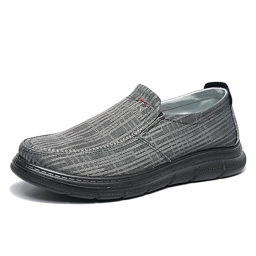 

Hombre Zapatos de taco bajo y Slip-On Zapatos Confort Clásico Casual Exterior Diario Tela Gris A Negro Tipo B Sección B gris Verano Primavera